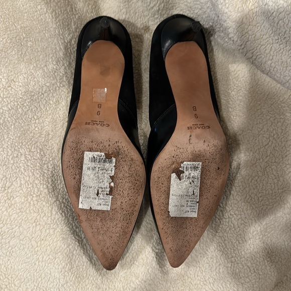 COACH 'Chambers' Mid Heel Pump Shoes Black size 9 - Picture 3 of 6
